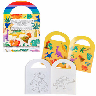 Cărți de Colorat Dinozauri cu Autocolante (48 bucăți)