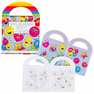 Cărticele mici de colorat Smiley cu autocolante (48 buc.)