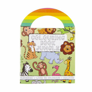 Cărticele de colorat Animale din Junglă cu autocolante (48 bucăți)