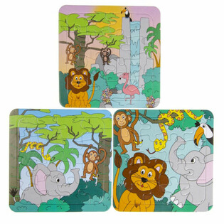 Mix Puzzle-uri Jungle (14x14cm) - Pachet Avantajos 50 bucăți