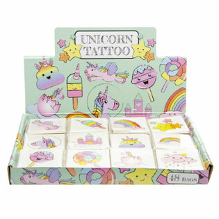 Tatuaje Temporare Unicorn - Pachete de 12 buc (Display cu 48 pachete)