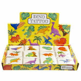 TATUAJE TEMPORARE - DINOSAUR, Fiecare pachet 12x Tatuaje (48 buc.)