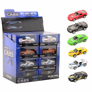 MAȘINI DIE CAST SUPER SPORT, SCARA 1:43 &Icirc;N DISPLAY (24 buc.)