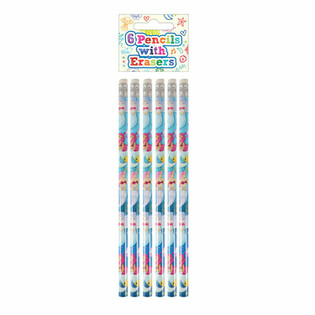 Set 6 Creioane Sirenă cu Radieră - &Icirc;n Display (24 seturi)