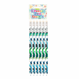 Set creioane și gume fotbal (6 piese) - Display (24 seturi)