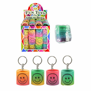 Breloc Spirală Smiley Curcubeu &icirc;n Display (60 buc.)