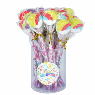 Creion Unicorn Curcubeu cu Radieră (24 bucăți)