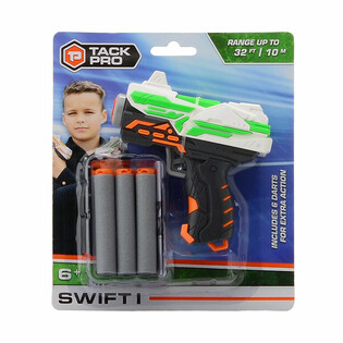 Pistol de jucărie Tack Pro Swift I cu 6 săgeți moi - 11 cm