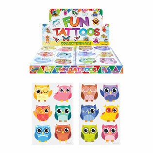 Fun Tattoos Bufniță - Display (96 Bucăți)
