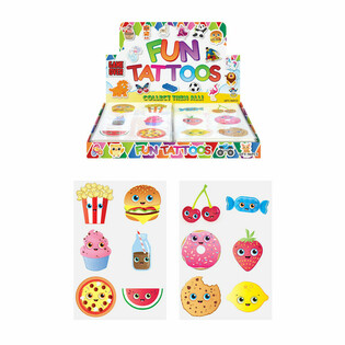 Tatuaje Amuzante - Display Fețe de M&acirc;ncare (96 bucăți)