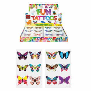 FUN TATTOOS - MODEL: FLUTURI &Icirc;N DISPLAY (96 buc.)