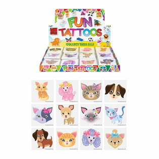 TATUAJE AMUZANTE - DISPLAY PISICI ȘI C&Acirc;INI (48 PACHETE)