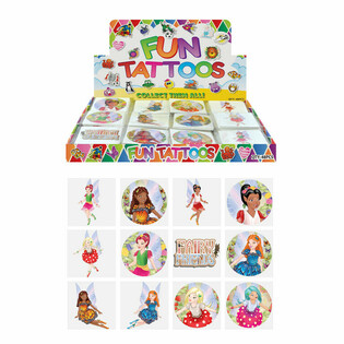 TATUAJE FUNNY - MODEL: Z&Acirc;NĂ / FAIRY, Fiecare pachet cu 12x Tatuaje &Icirc;N DISPLAY (48 buc.)