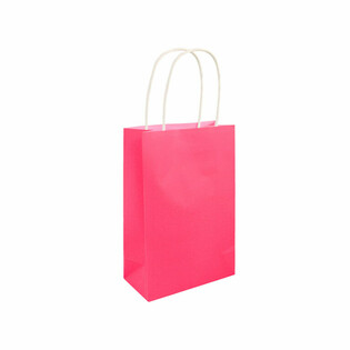 PUNGĂ DE H&Acirc;RTIE CU M&Acirc;NERE - 14x21x7 cm - Culoare: ROZ NEON (24 buc.)
