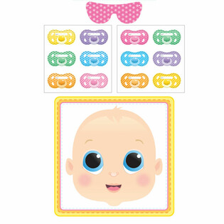 JOC PENTRU BABY SHOWER - STICK THE DUMMY (12 bucăți)