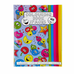 Carte de Colorat A4 Smiley cu Autocolante (12 Bucăți)