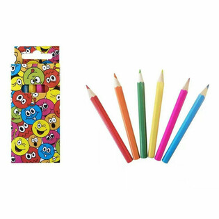 Set creioane colorate Smiley (6 piese) - Display 24 bucăți