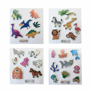 Stickere cu Sclipici - Model: Mix Animale (100 buc.)