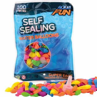 AQUA FUN - 100x Baloane cu Apă cu Auto-&Icirc;nchidere (set de 6)