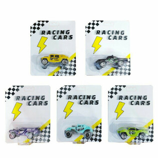 Set de 12 mașinușe de curse Pull Back pe card