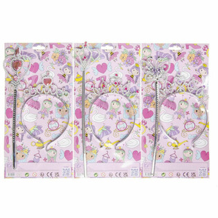 BAGHETĂ PRINȚESĂ + TIARA PE CARD (12 buc.)