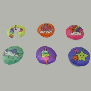 UNICORN DIN PLUȘ - DIAMETRU: 10 CM (48 buc.)