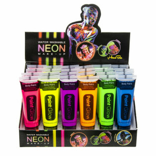 Vopsea de Față NEON Glow in the Dark - Activă UV (Display 24 buc)