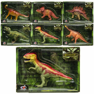 Figurine Dinozauri - Cutie Cadou de Lux - Mix de Specii (Set de 6)