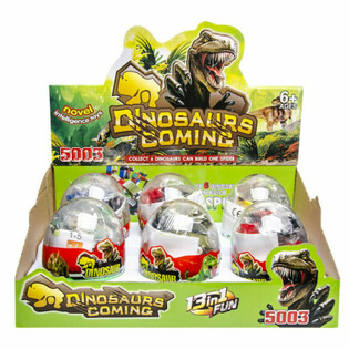Set de Construcție Bricks - Dinozaur &icirc;n Capsulă Display (6 bucăți)