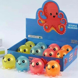 Caracatiță antistres Squeeze Octopus Display (12 bucăți)