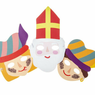 SINTERKLAAS - MĂȘTI DIN SPUMĂ SF&Acirc;NTUL NICOLAE ȘI PIET (48 buc.)