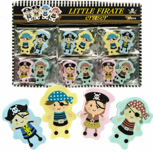Set gume de șters figurine pirați - 2 bucăți &icirc;n display