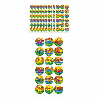 STICKERE FUN - STICKERE DINOZAURI - 18 STICKERE PER FOAIE (10 buc.)