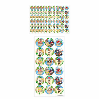 FUN STICKERS - ABȚIBILDURI CU PIRAȚI - 18 ABȚIBILDURI PE COALĂ (10 buc.)