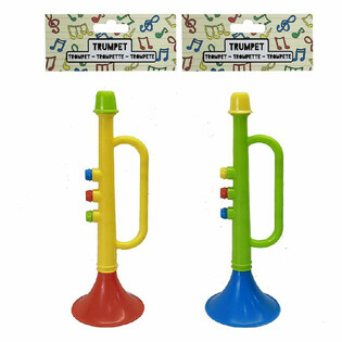TROMPETĂ DE JUCĂRIE - 15 CM - MIX CULORI (12 buc.)