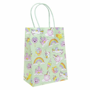 Pungi de Cadou din H&acirc;rtie Unicorn - 12 Bucăți (16x9x22 cm)