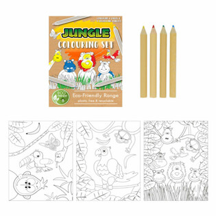 ECOLOGIC &ndash; Set de Desen Animale din Junglă (25 buc)