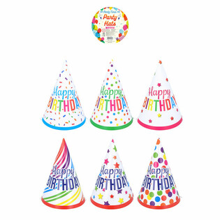 Pălării de petrecere Mix 'Happy Birthday' (120 buc.)