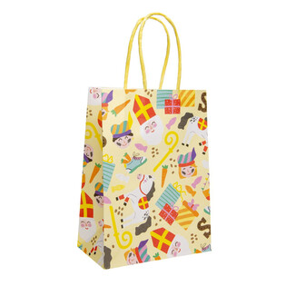 PUNGĂ CADOU DIN H&Acirc;RTIE - SINTERKLAAS - 16x9x22 CM (12 buc.)