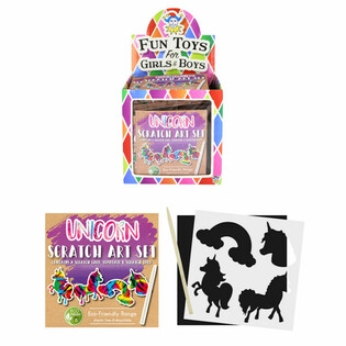 ECO FRIENDLY - H&acirc;rtie de Zg&acirc;riat Magică Unicorn &icirc;n Display (108 buc.)