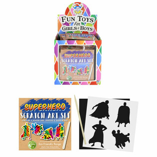 Display H&acirc;rtie de Rărazat Magică Ecologică Supereroi (108 buc.)