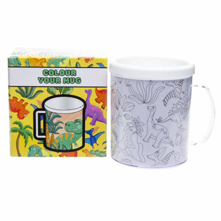 Set 2 Căni de Colorat cu Dinozauri