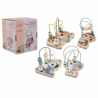 JOUECO&reg; Labirint cu mărgele Animale - De la 12 luni
