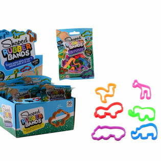 SET 6 BRĂȚĂRI DIN SILICON ANIMALE SĂLBATICE &Icirc;N DISPLAY (36 buc.)