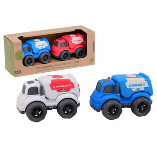 JOUECO - Set de Joacă Vehicule de Urgență BIO - Pentru copii de la 18 luni (1 buc.)