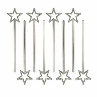 Baghetă magică cu stea, 17 cm (1 pachet de 8 buc.)