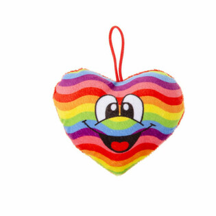 INIMĂ DE PLUȘ CURCUBEU SMILEY (24 buc.)