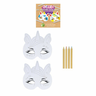 ECO FRIENDLY - Colorează-ți propriile măști de unicorn (12 seturi)