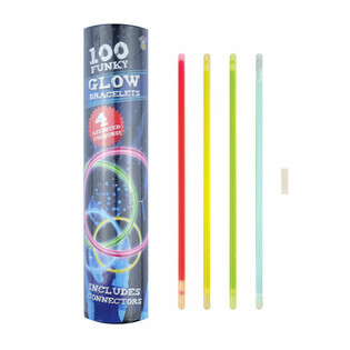 Brățări Luminoase Glow - Tub de 100 Bucăți