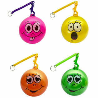 MINGE SMILEY CU ȘNUR / MINGE BUNGEE &Oslash;23 cm (10 buc.)